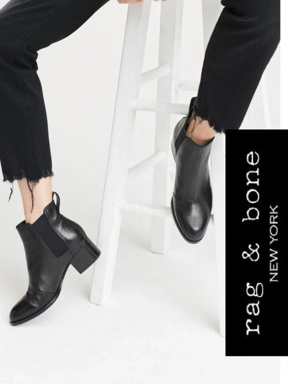 rag & bone Walker Black Leather Chelsea Boot